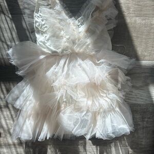 Elegant Cream Tulle Dress